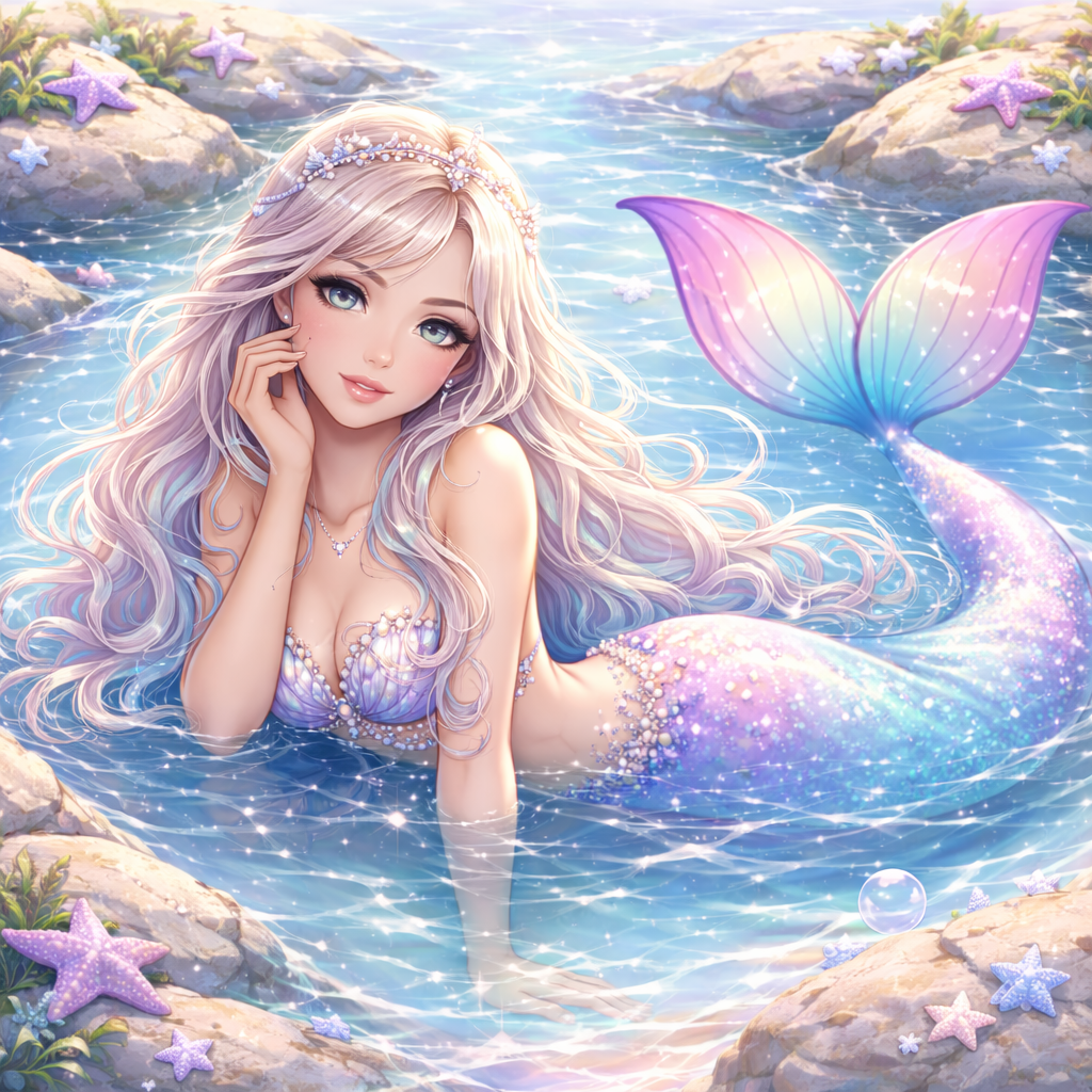 Mertastic mermaid artwork